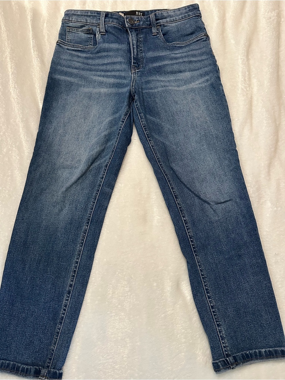 Kut from the Kloth Medium Blue Straight-Leg Jeans